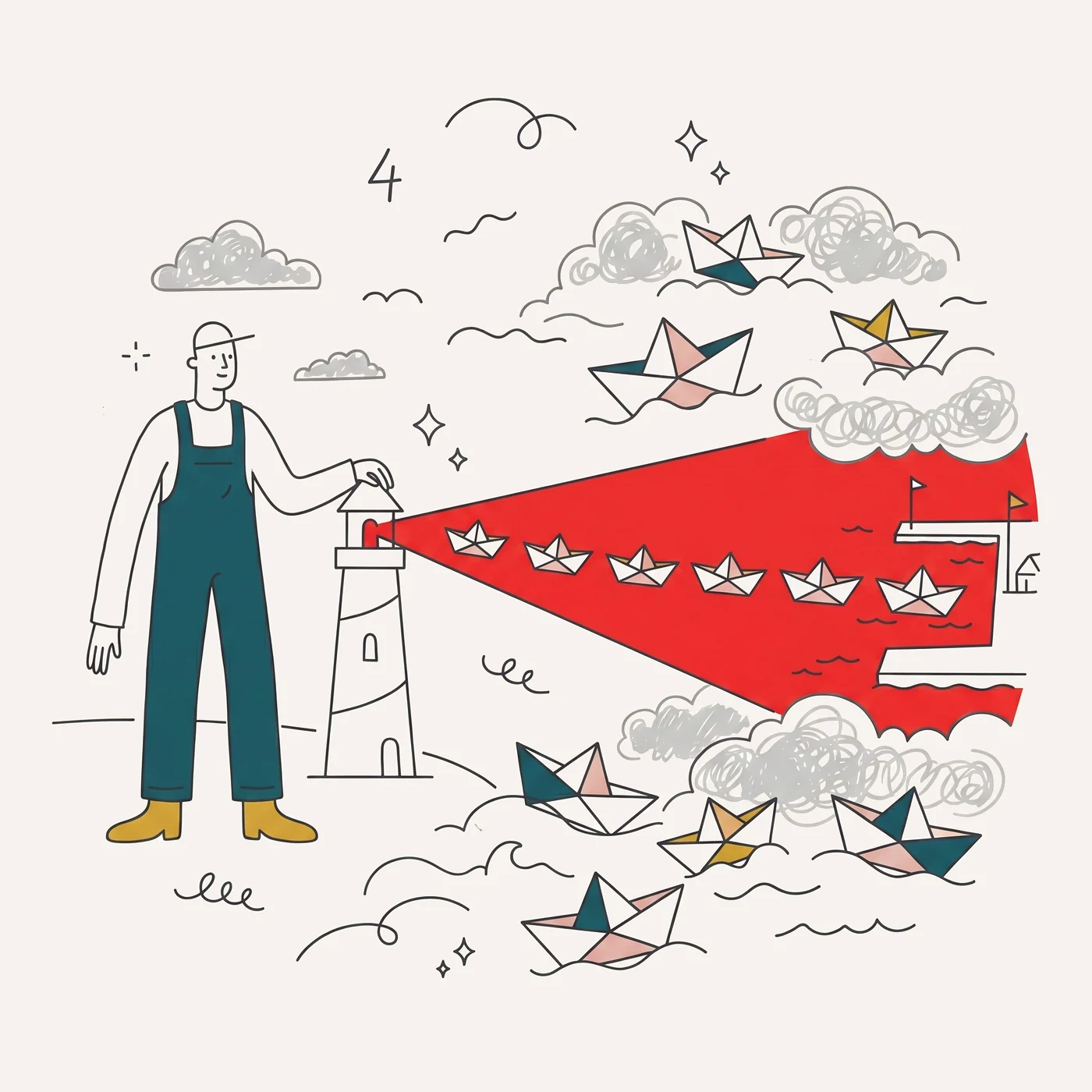 Finding the safe line through a crowded field