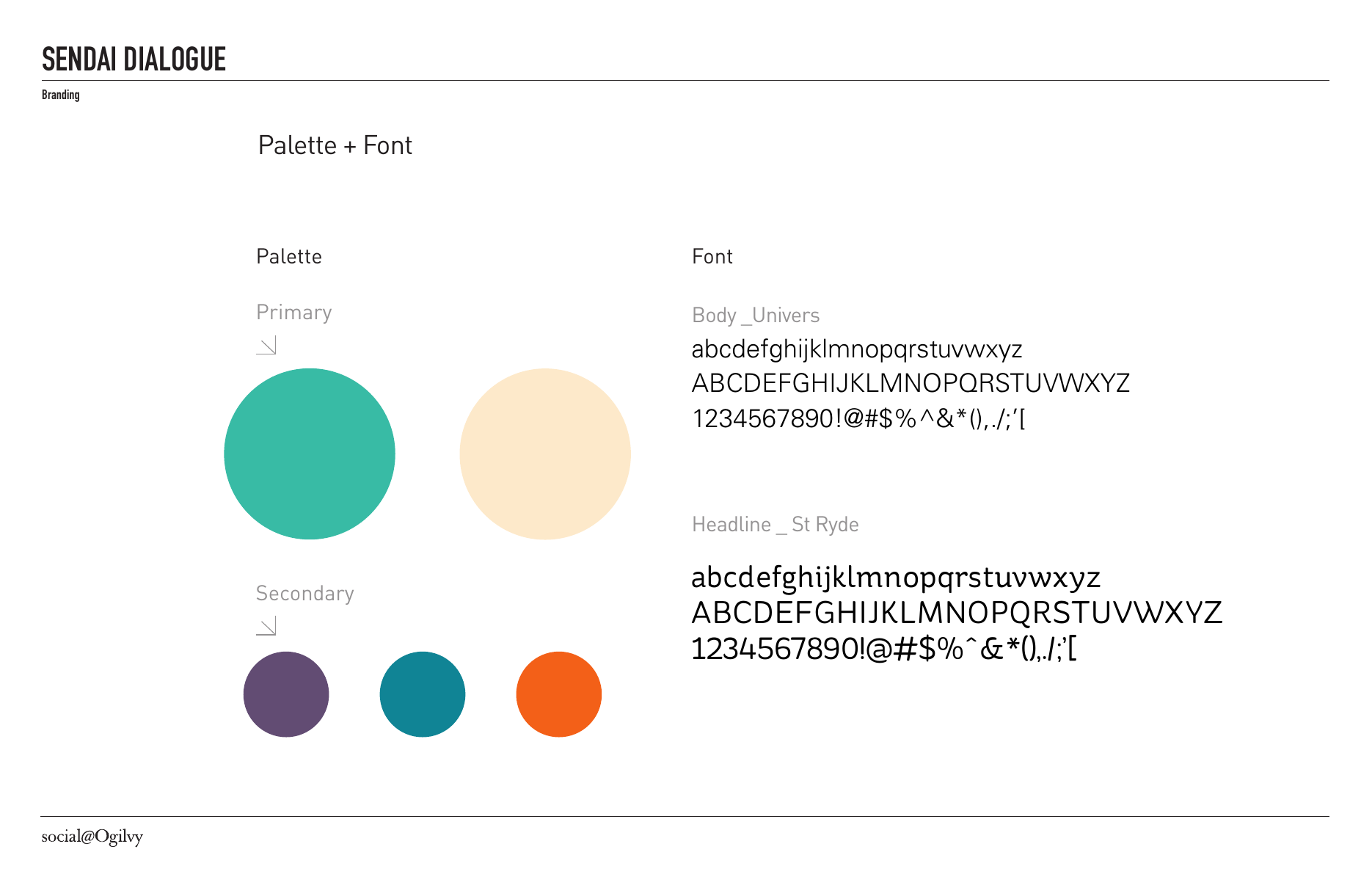 Sendai Dialogue palette and font system